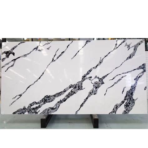 White Quartz Stone with Black Veins | White - Quartz Stone Slabs