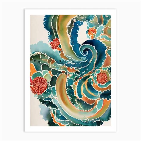 Sea Slug Vintage Graphic Watercolour Art Print by Sea Life Prints - Fy