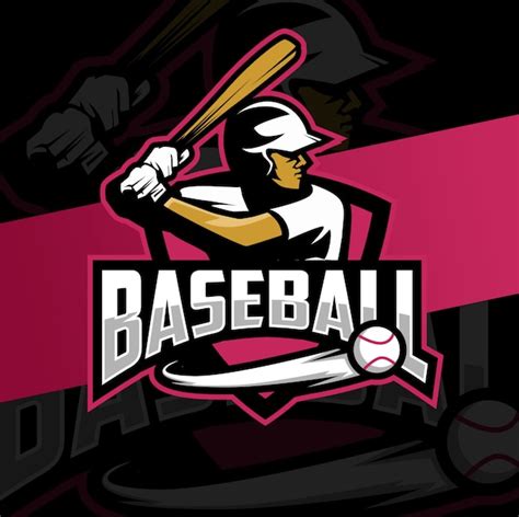 Free Vector | Baseball player silhouette logo