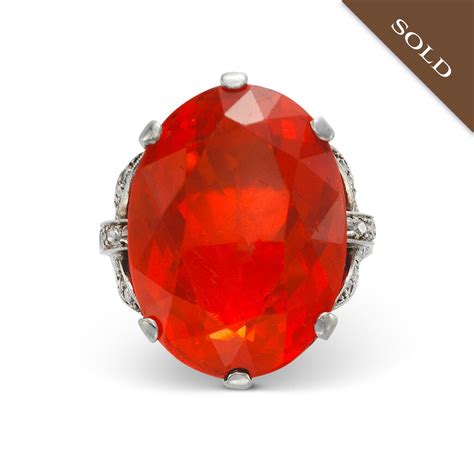 Fire Opal Ring, circa 1910 — Simon Teakle