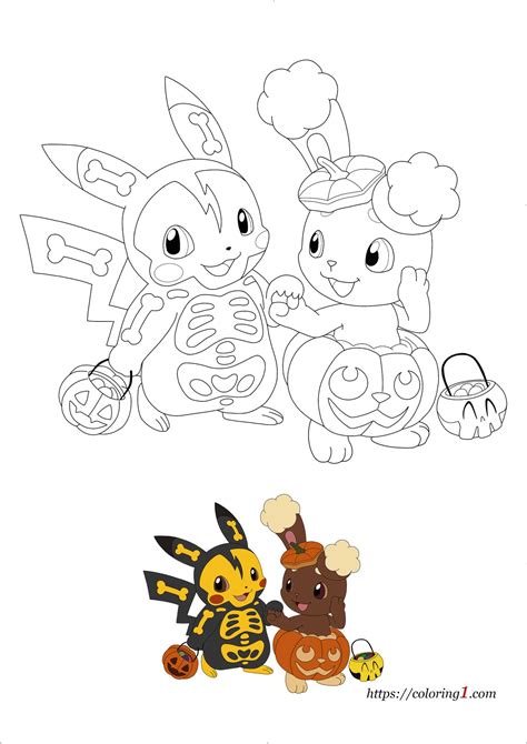 Pikachu Halloween Coloring Pages Pokemon Coloring Pages Woo Jr Kids | Images and Photos finder