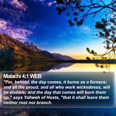 Malachi 4 Scripture Images - Malachi Chapter 4 WEB Bible Verse Pictures