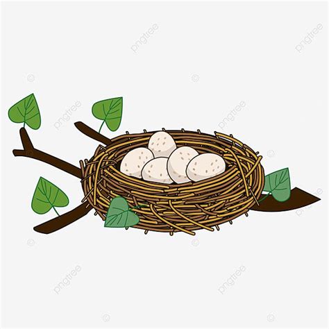 Birds Nest Clipart Transparent Background, Bird Nest On Branch Clipart ...