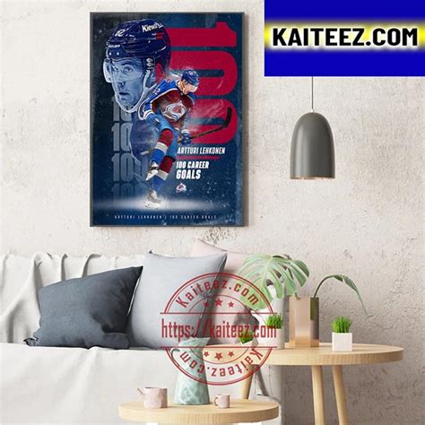 Artturi Lehkonen 100 Career NHL Goals With Colorado Avalanche Art Decor ...