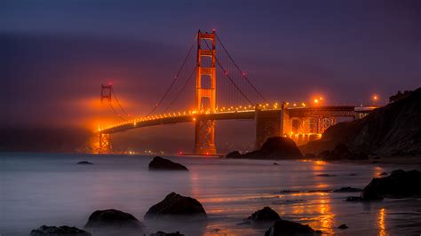 Golden Gate Bridge at Night 4K 8K Wallpapers | HD Wallpapers | ID #29084