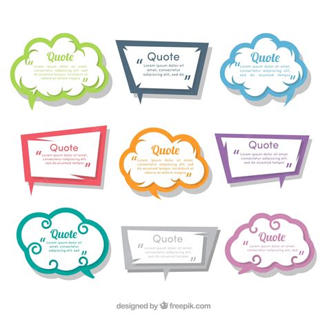 Premium Vector | Speech bubble collection for quotes