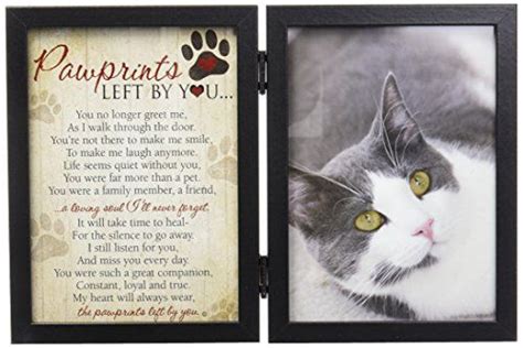 Pawprints Pet Memorial 5" x 7" Frame for Cats with Pawprints Left by ...