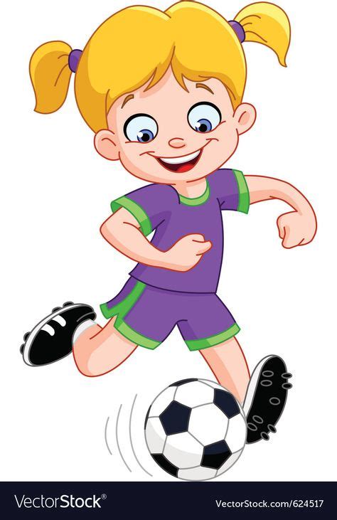 Soccer girl vector image on in 2020 | Sportok, Osztályterem, Óvoda