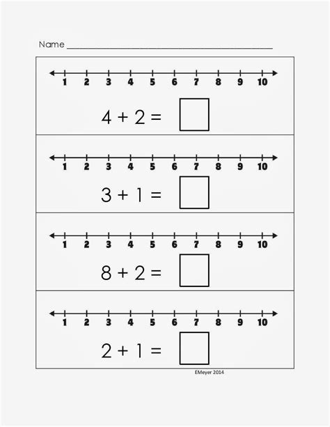 Subtraction Using A Number Line Worksheet