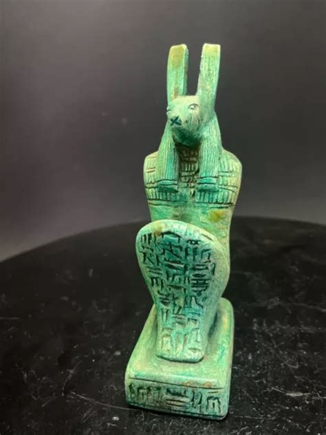 UNIQUE STATUE GOD Anubis Seated Pharaonic Rare Ancient Egyptian Antiquities BC $125.90 - PicClick