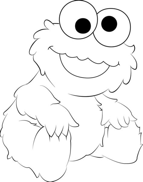 Cookie monster coloring pages to download and print for free