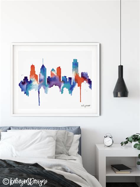 Philadelphia art Philadelphia skyline Philadelphia print | Etsy