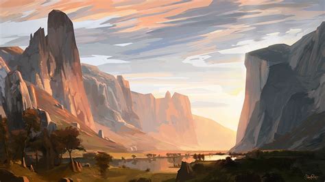 A Series on Painterly Landscapes on Behance | Landscape concept, Fantasy landscape, Landscape art