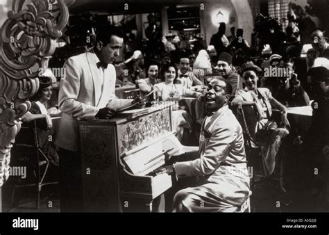 CASABLANCA Humphrey Bogart and Dooley Wilson at piano in the 1942 ...