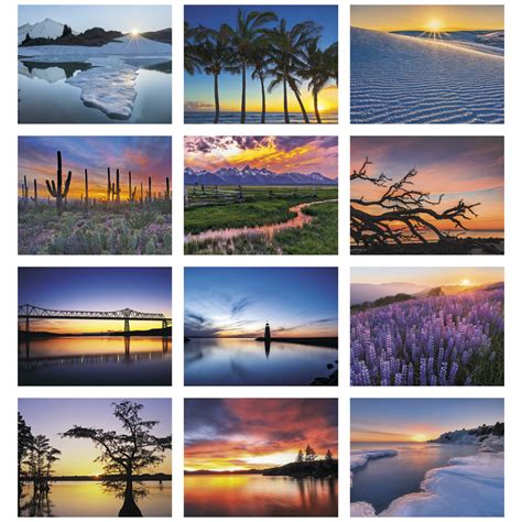 2025 Sunrise / Sunset Calendar | 11" X 19" Imprinted Spiral Bound; Drop ...