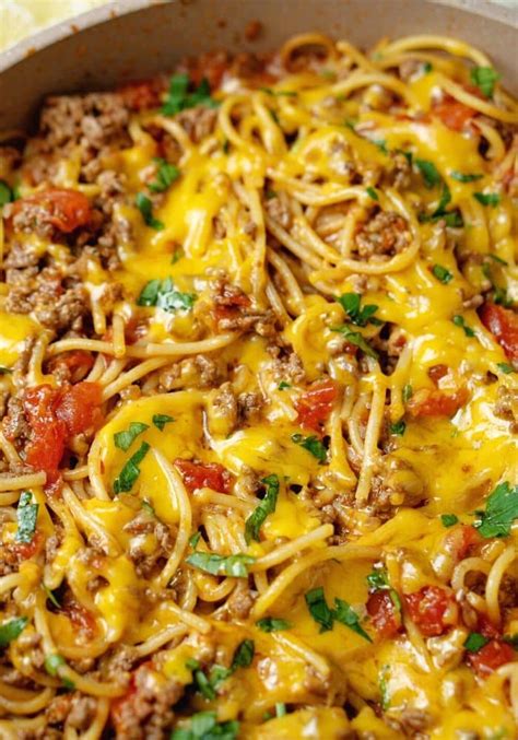 One Pot Taco Spaghetti Recipe - 100KRecipes