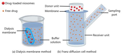 Schematic representation of (a) dialysis membrane method and (b) Franz... | Download Scientific ...