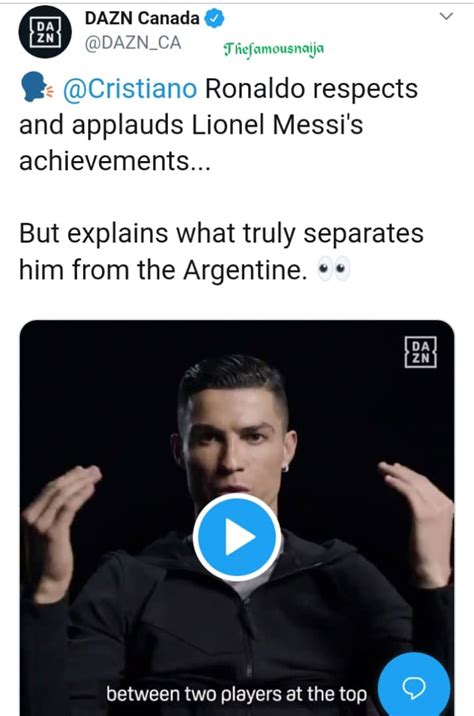 Ronaldo Reveals Why He's Better Than Messi, Fans React (Photos ...