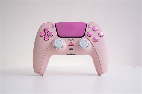 Custom PS5 Controller Sakura Pink with Chrome Buttons - GameTraderZero