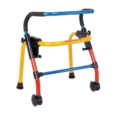 Walk-On Pediatric Walker with Wheels - 24 in to 28 in Adjustable Height by Rebotec