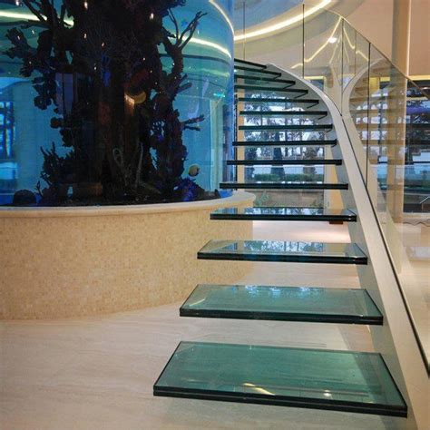 Idl Modern Glass Floating Staircase / Build Glass Floating Stairs - China Floating Stairs and ...