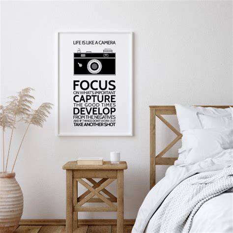 Life Is Like A Camera, Inspirational Quote Poster | Zazzle