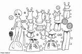Paper Dolls 21 coloring Page sketch template