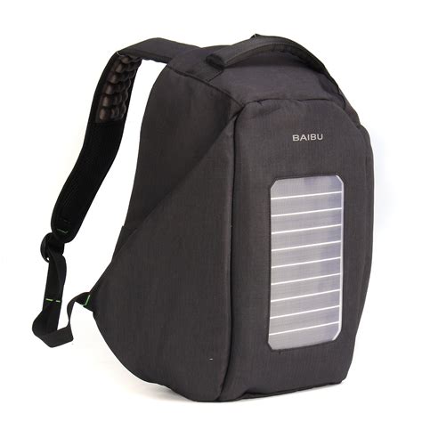 16 inch Waterproof Solar Panel Backpack Laptop USB Charger Outdoor ...