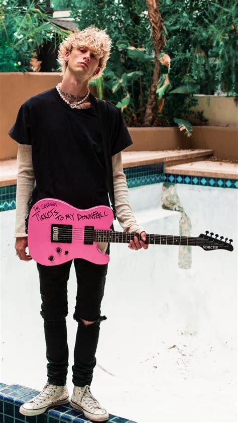 Machine Gun Kelly Pink Guitar For Sale - Machine