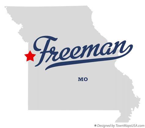 Map of Freeman, MO, Missouri