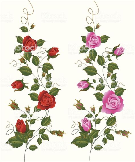 Self illustrated Red and Pink Rose Vine.Please see some similar... | Rose vine tattoos, Vine ...