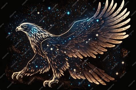 Premium AI Image | The constellation Aquila in the night sky Eagle ...