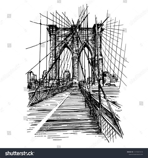 858 Brooklyn bridge sketch Images, Stock Photos & Vectors | Shutterstock