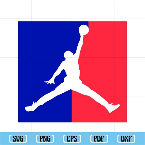 Air Jordan Blue Red Logo Svg, Logo Svg, 23 Svg, Jump Svg, Ba - Inspire ...