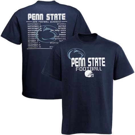 Men's Navy Blue Penn State Nittany Lions 2015 Football Schedule T-Shirt