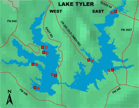 Map Of East Texas Lakes | secretmuseum