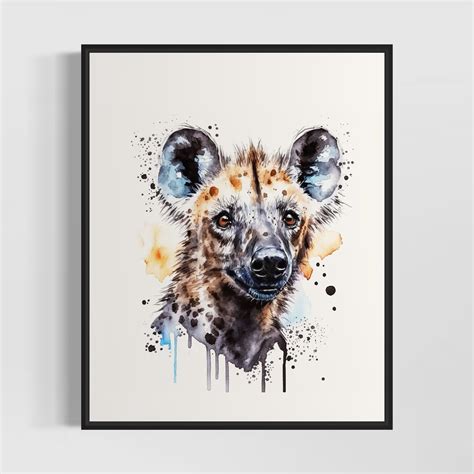 Hyena Watercolor Art Print Hyena Painting Wall Art Decor - Etsy