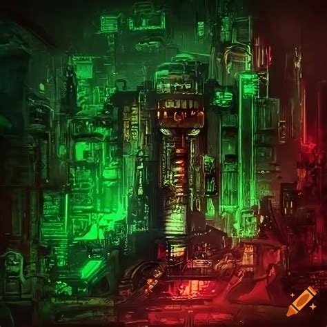 Cyberpunk and steampunk inspired background on Craiyon