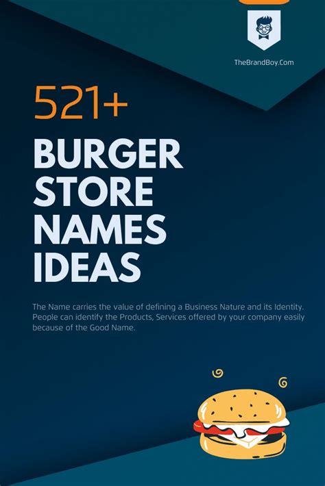 633+ Unique Burger Restaurant Names That Attract Customers | Restaurant names, Store names ideas ...