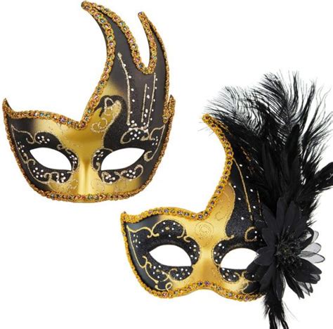 2 Pack Mardi Gras Venetian Ball Mask Couple Masquerade Mask Set Party ...