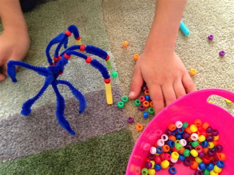 Time for Play: Pipe Cleaner Spiders