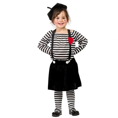 Disfraz de Mimo Clown para niña | Disfraz de mimos, Disfraces para ...