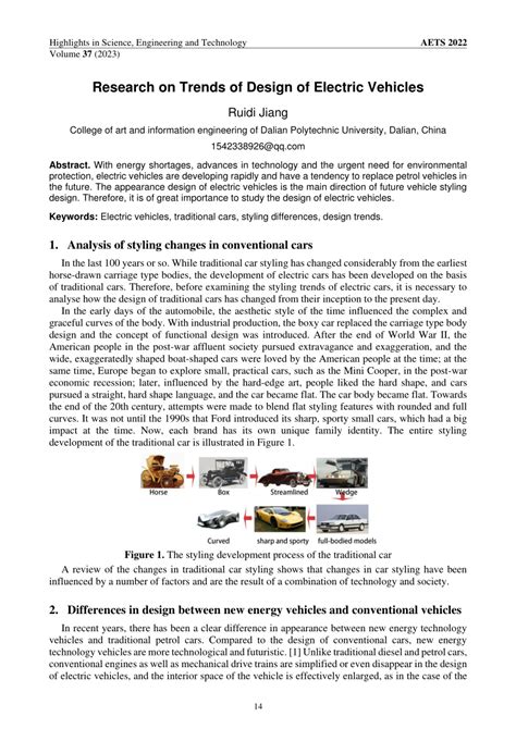 (PDF) Research on Trends of Design of Electric Vehicles