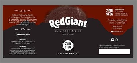 Red Giant birra artigianale | Birra rossa doppio malto