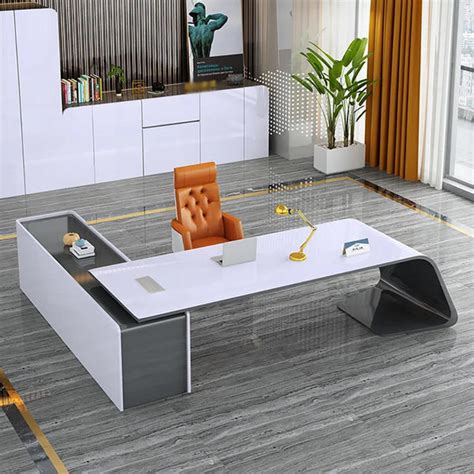 L-Shaped Right Hand Modern White Office Desk with Storage-Wehomz – WEHOMZ