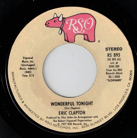 Eric Clapton - Wonderful Tonight (1977, Vinyl) | Discogs