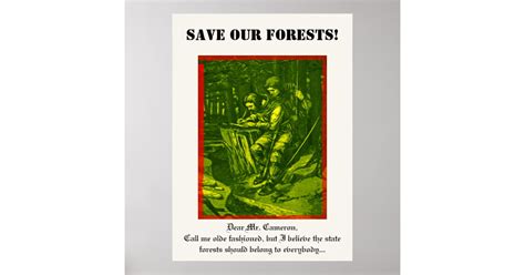 Save Our Forests! Poster | Zazzle.com