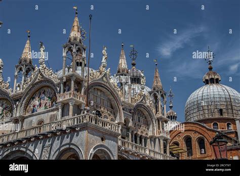 Details of St Mark's Basilica or the Basilica di San Marco in Italian ...