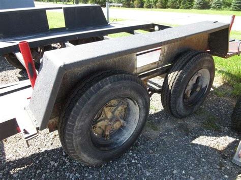 Dual axle car trailer, 7.7'W x 16.5'W, comes with spare tire, 6'2"W ...