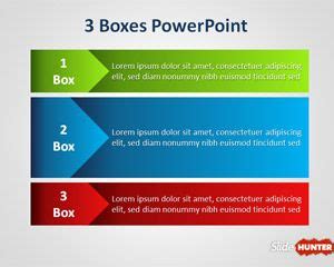 Free Three Boxes PowerPoint Template